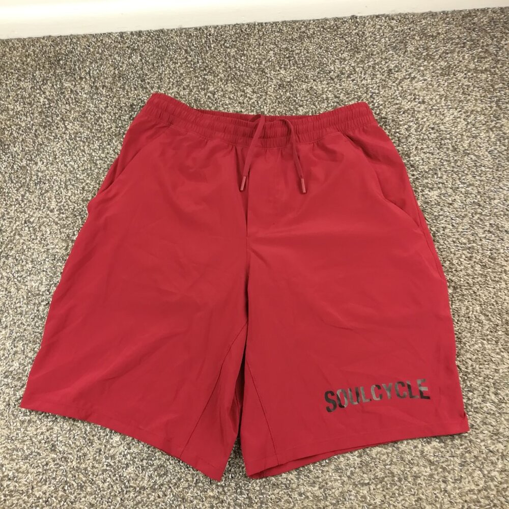 Lululemon x Soulcycle Shorts Pace Breaker Out Of Mind Liner 9" Red Mens Medium